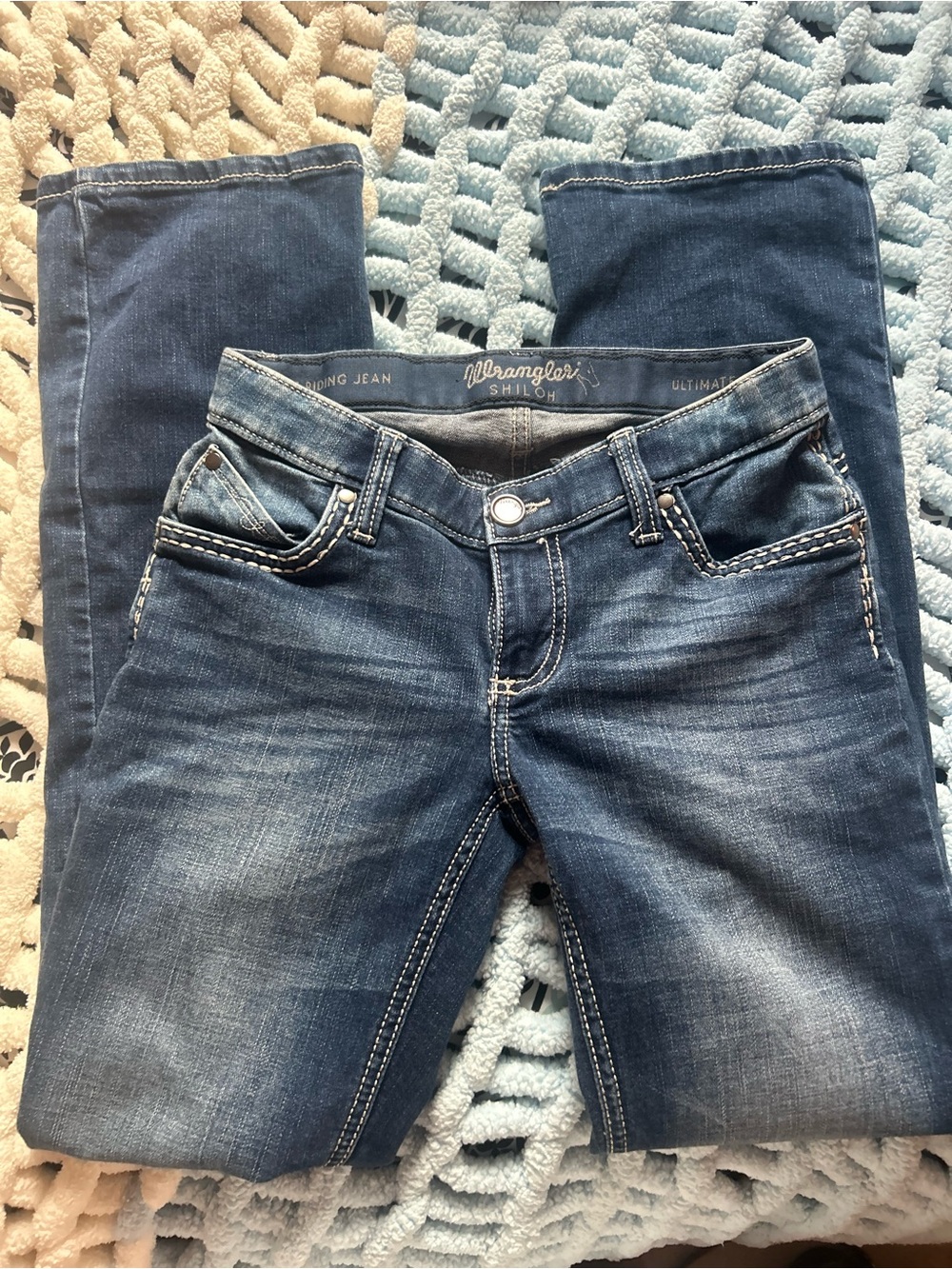 Wrangler Riding Jeans Shiloh Women's Dark Blue Stretch Jeans